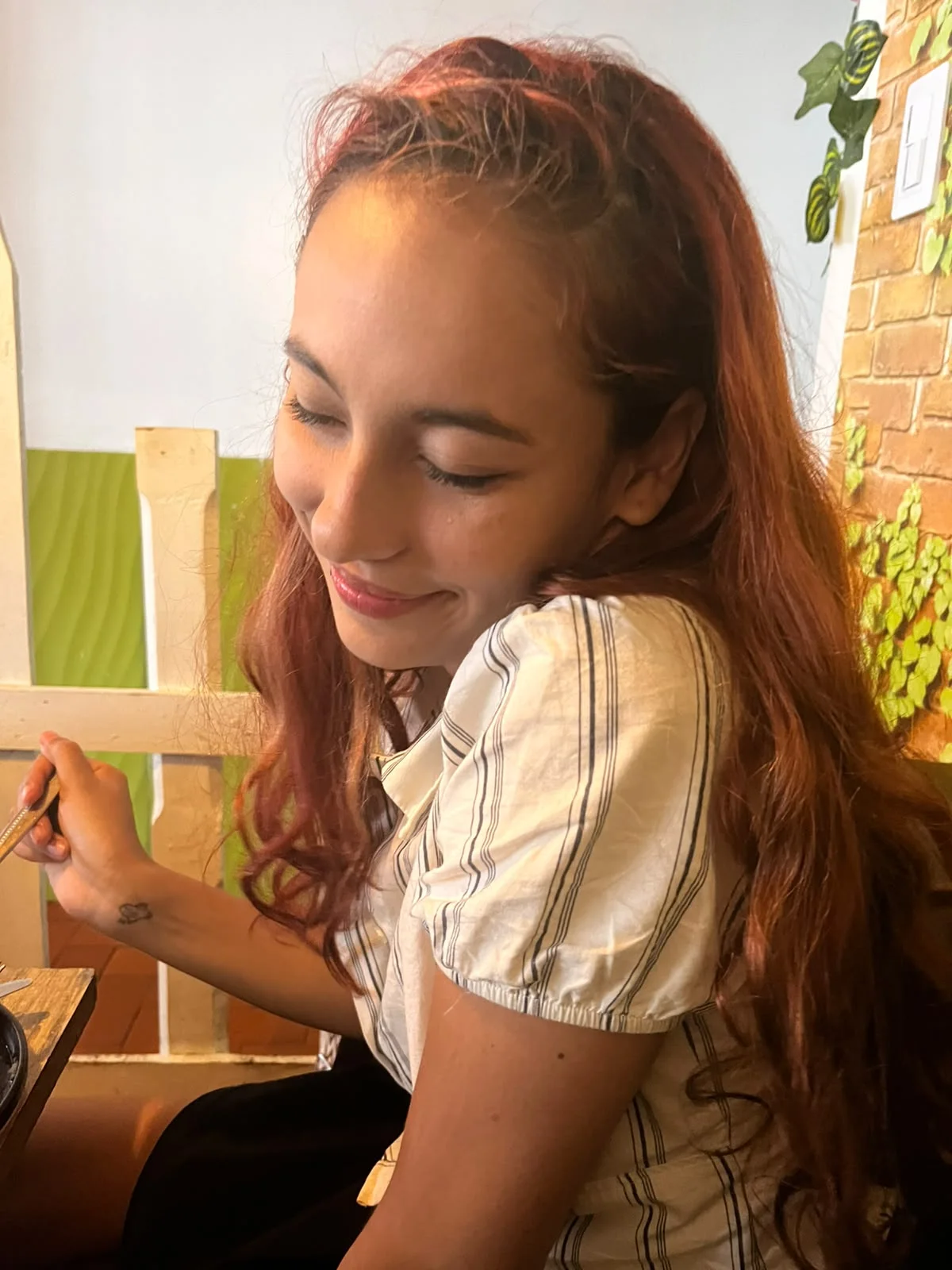 Sofi en un momento cotidiano